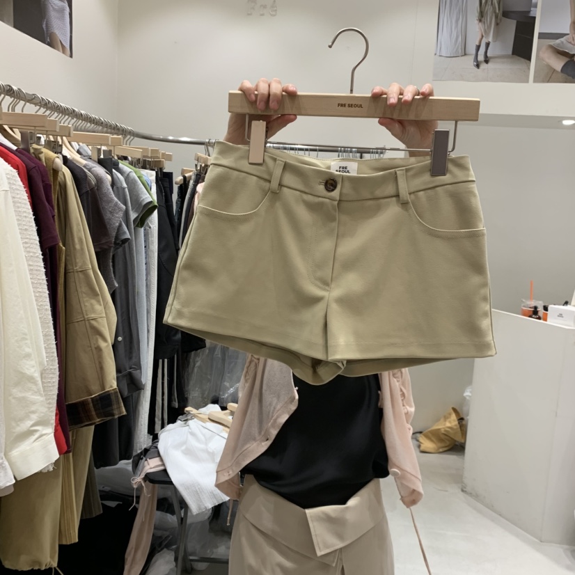 FRE東大門代購女士新品人氣26春夏職業推薦真品短褲不含腰帶FRE短褲圖色1