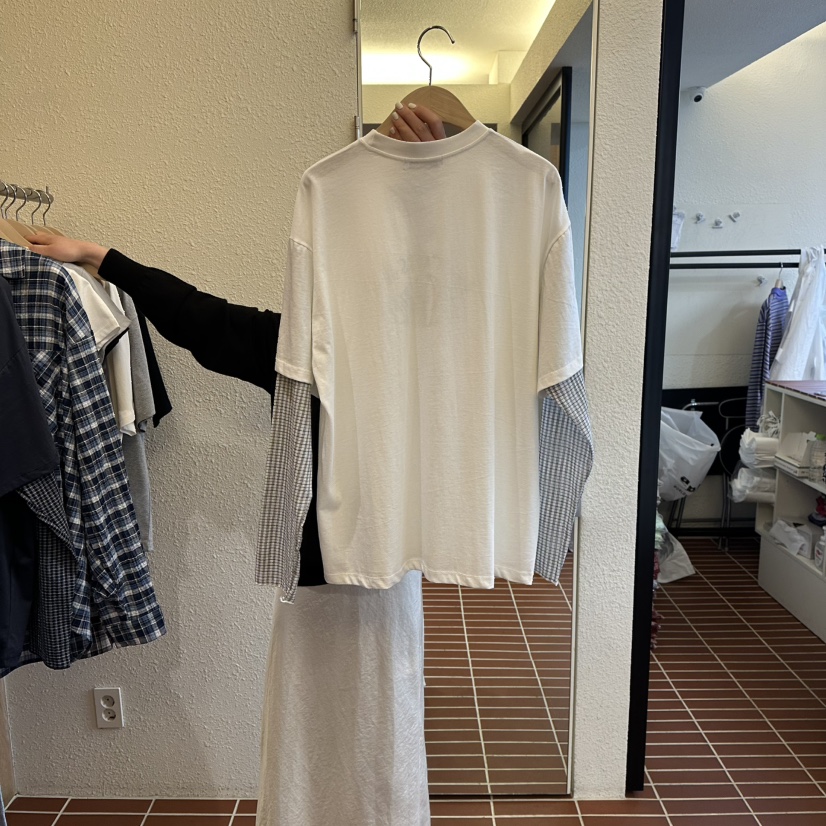 CHOI-L東大門直郵女裝新款時尚休閑人氣真品長袖T恤假兩件CHOI長袖T恤