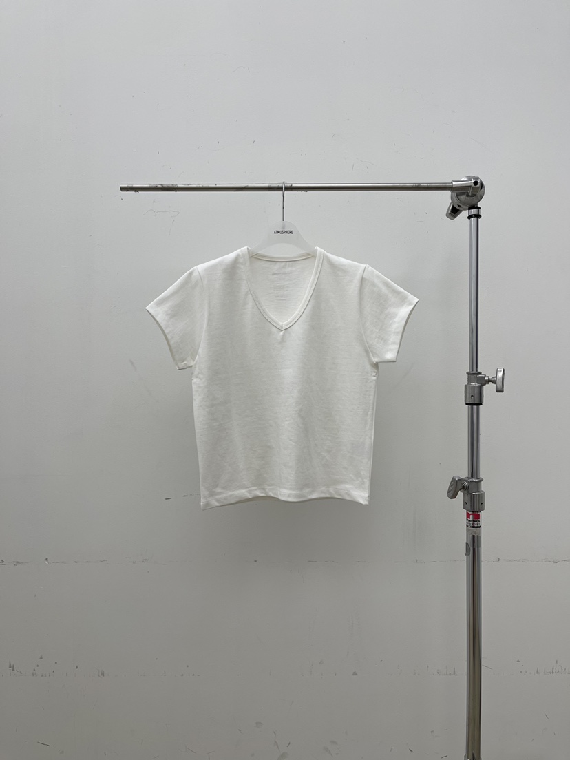 ATMOSPHERE韓國代購女裝新品26春夏人氣推薦真品時尚T恤V領ATMOSPHERE/BLINGT恤圖色1