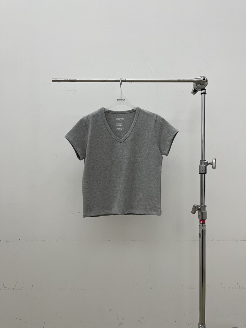 ATMOSPHERE韓國代購女裝新品26春夏人氣推薦真品時尚T恤V領ATMOSPHERE/BLINGT恤圖色3