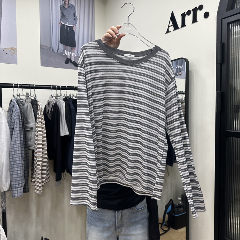 ARR東大門實拍女士新品職業熱賣人氣真品休閑時尚長袖T恤ARR長袖T恤圖色2