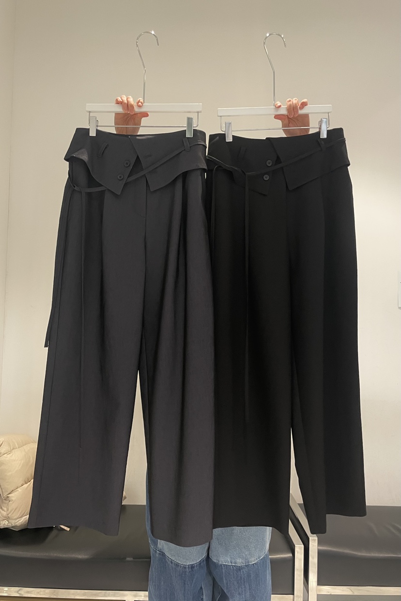 URBANE cloth東大門代購女裝新品職業休閑時尚休閑褲含腰繩URBANE cloth休閑褲