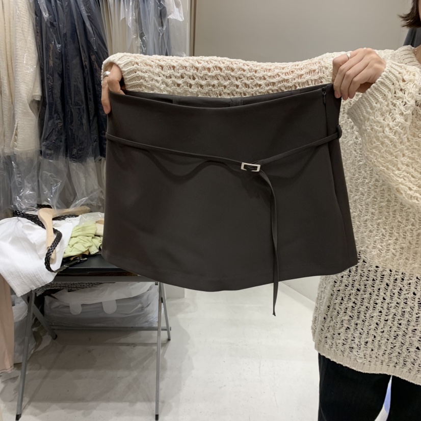 FRE東大門直郵女裝新品職業休閑真品人氣26春夏裙褲含腰繩FRE裙褲圖色2