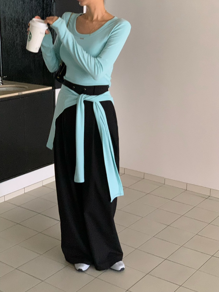 REVE CITE-L韓國代購女士新款時尚26春夏休閑褲褶裥鏤空REVE CITE-L休閑褲