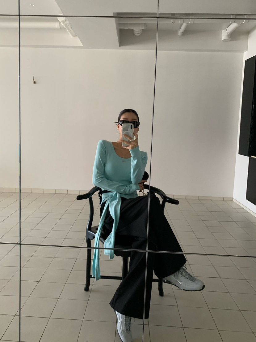 REVE CITE-L韓國代購女士新款時尚26春夏休閑褲褶裥鏤空REVE CITE-L休閑褲