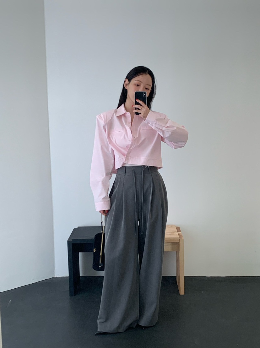 REVE CITE-L韓國代購女士新款時尚26春夏休閑褲褶裥鏤空REVE CITE-L休閑褲