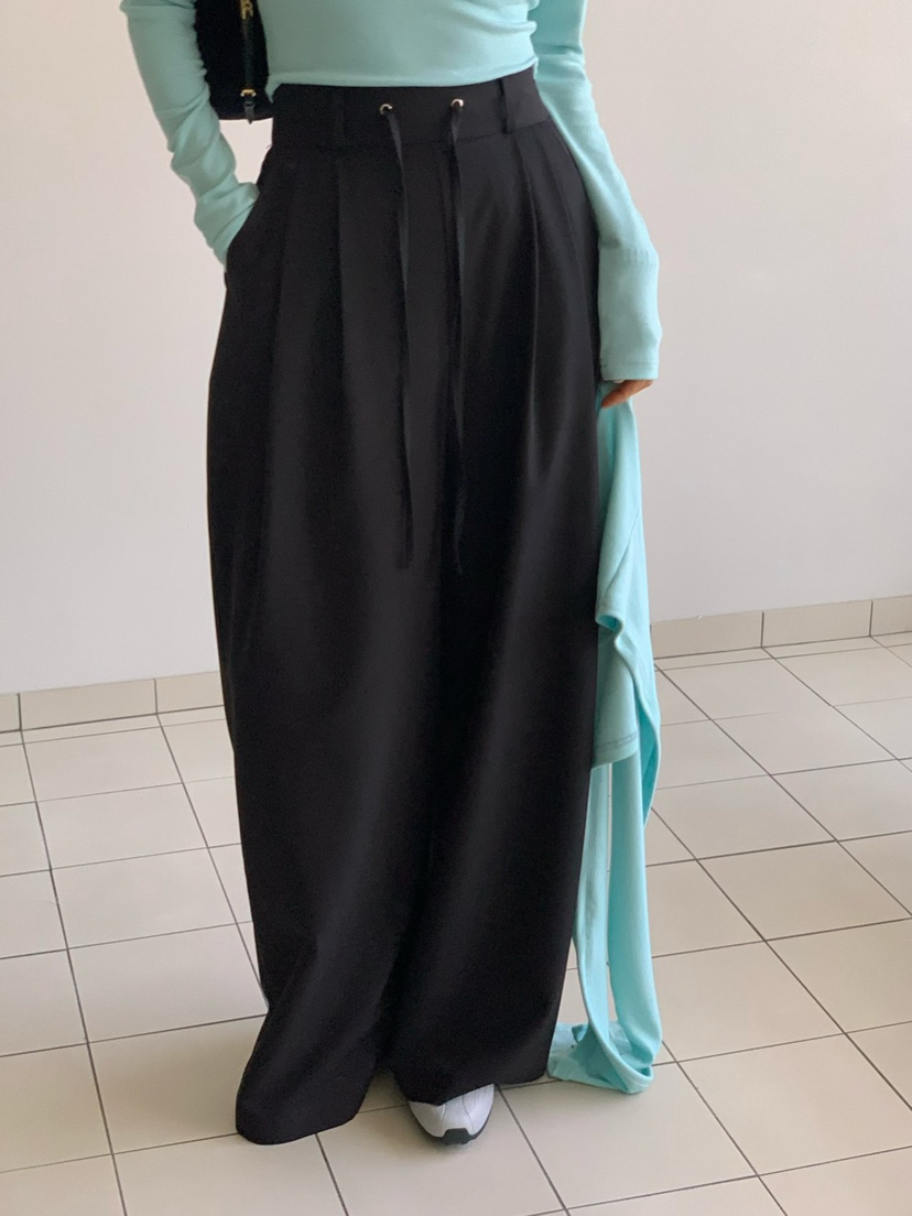 REVE CITE-L韓國代購女士新款時尚26春夏休閑褲褶裥鏤空REVE CITE-L休閑褲圖色1