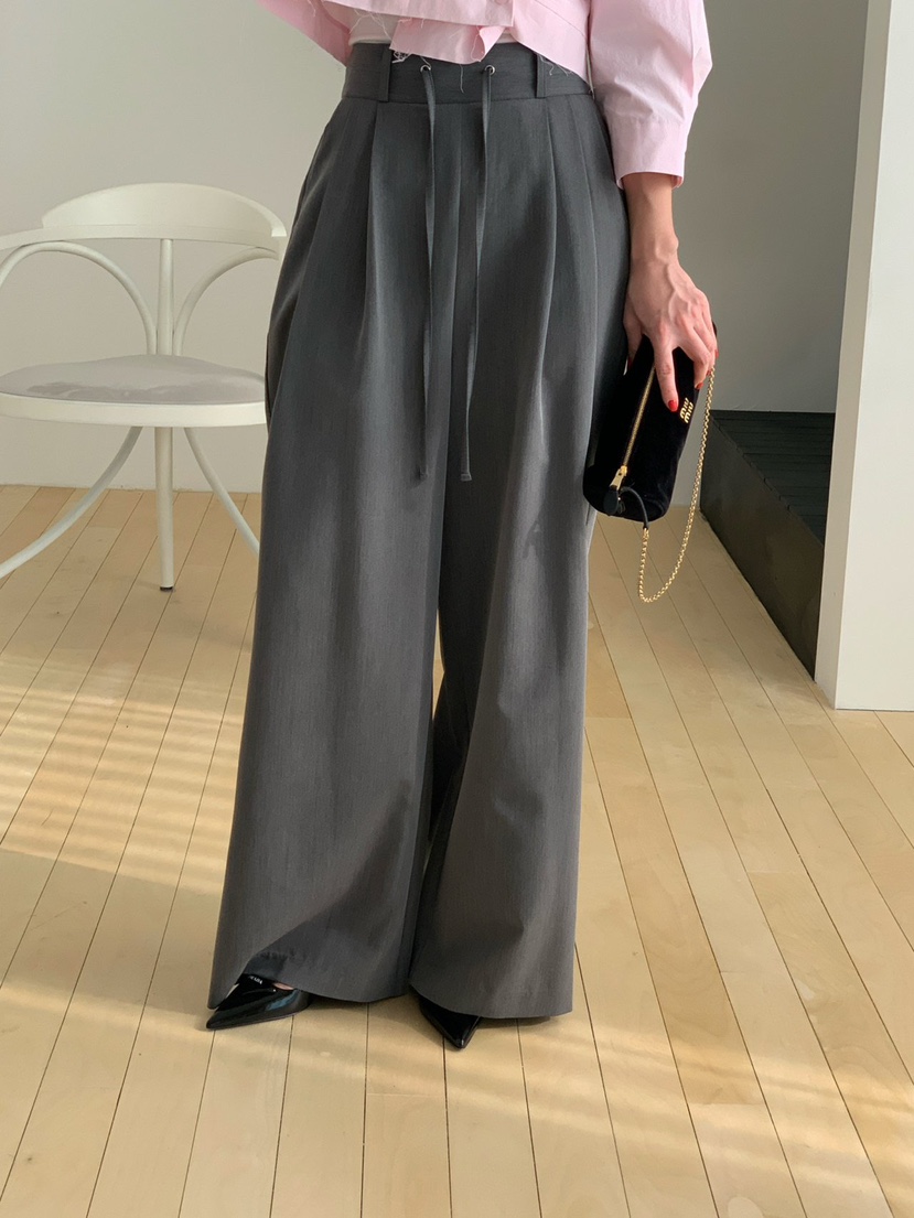 REVE CITE-L韓國代購女士新款時尚26春夏休閑褲褶裥鏤空REVE CITE-L休閑褲圖色2