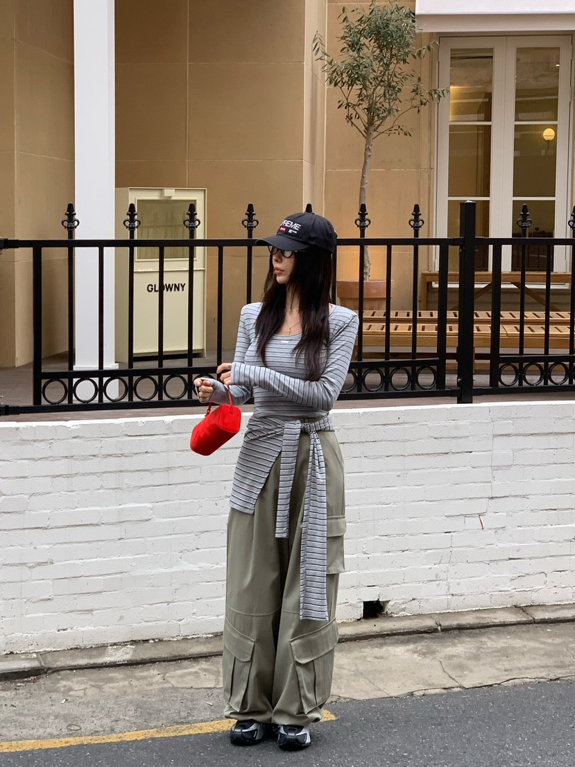 REVE CITE-L韓國代購女裝新品職業熱賣真品長袖T恤披肩REVE CITE-L長袖T恤