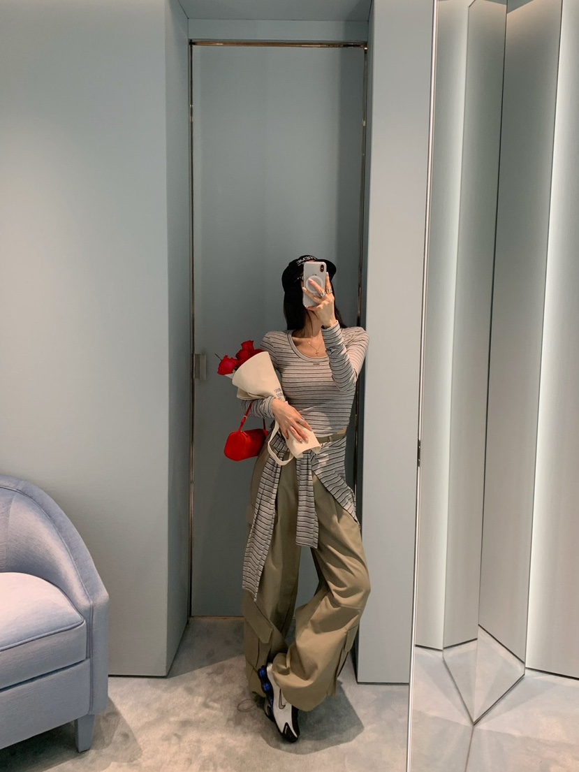 REVE CITE-L韓國代購女裝新品職業熱賣真品長袖T恤披肩REVE CITE-L長袖T恤