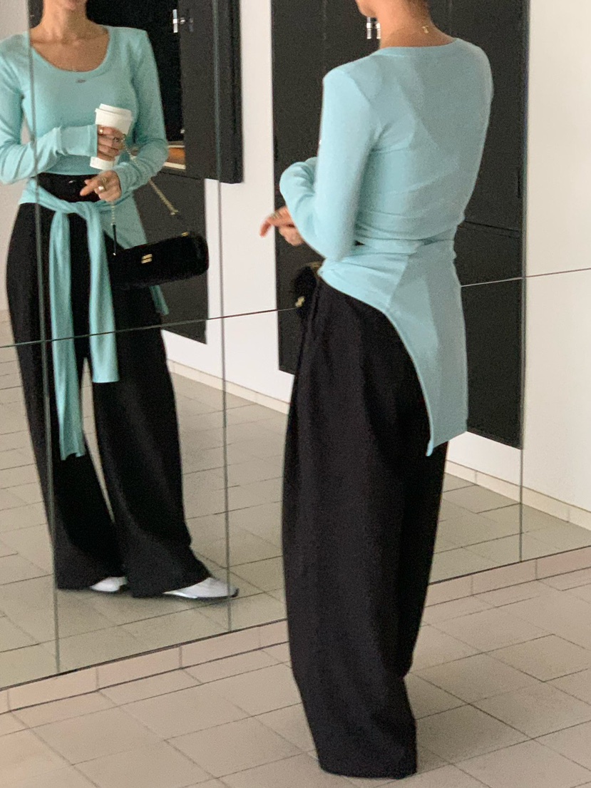 REVE CITE-L韓國代購女裝新品職業熱賣真品長袖T恤披肩REVE CITE-L長袖T恤