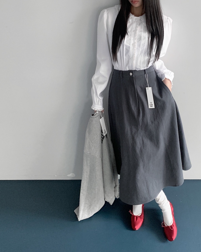 LIVE AID-P韓國代購女裝新品熱賣職業休閑時尚襯衫蕾絲衫LIVE AID-P襯衫/蕾絲衫