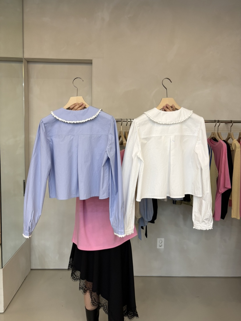 LIVE AID-P韓國代購女裝新品熱賣職業休閑時尚襯衫蕾絲衫LIVE AID-P襯衫/蕾絲衫