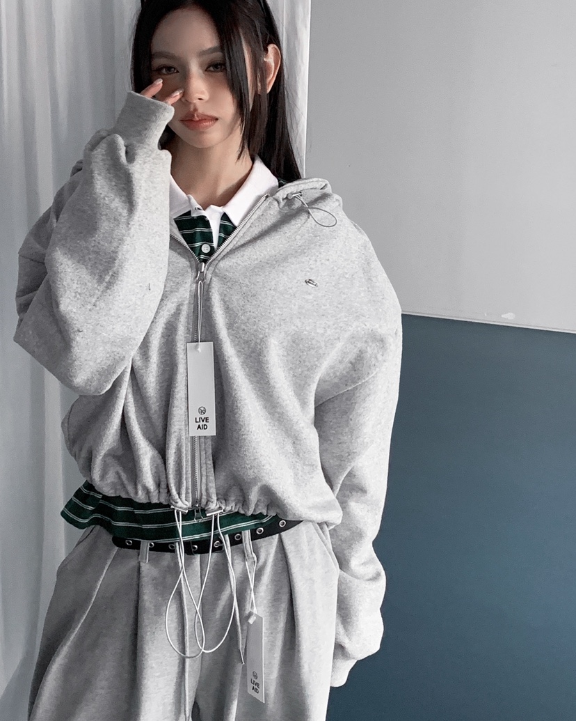 LIVE AID-P東大門直郵女裝新款人氣熱賣26春夏夾克拉鏈LIVE AID-P夾克
