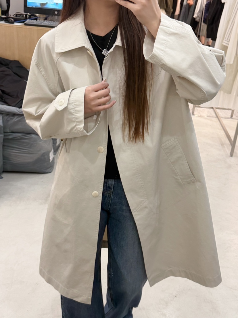 THE EYL韓國直郵女士新款人氣推薦熱賣職業26春夏長款風衣THE EYL長款風衣