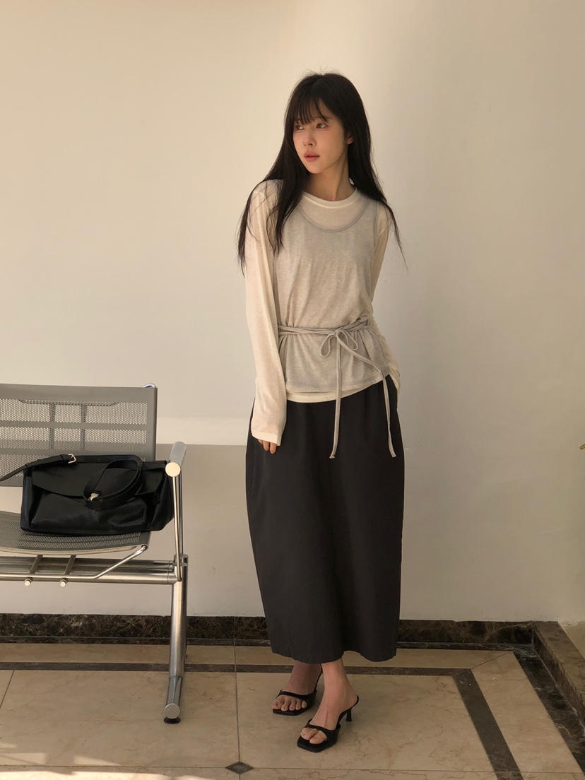 THE EYL韓國代購女士新款休閑推薦職業真品26春夏熱賣長裙THE EYL長裙