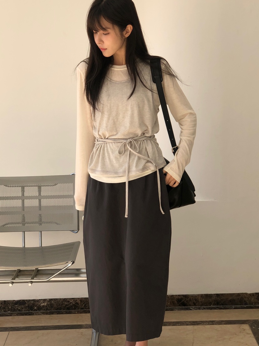 THE EYL韓國代購女士新款休閑推薦職業真品26春夏熱賣長裙THE EYL長裙