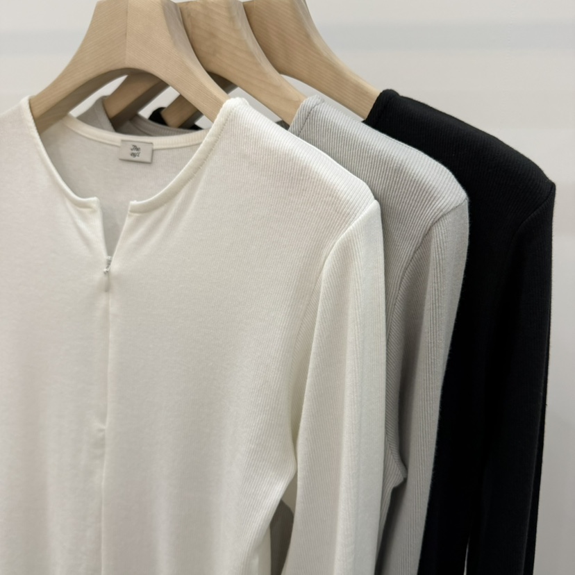 THE EYL韓國直郵女裝新品26春夏職業推薦人氣長袖T恤拉鏈THE EYL長袖T恤