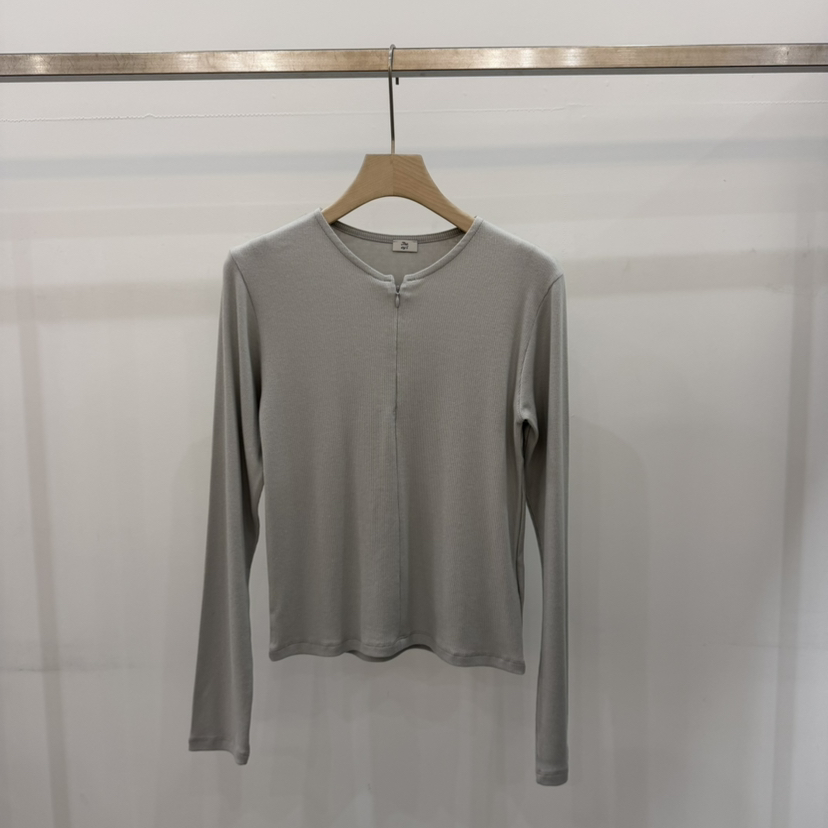 THE EYL韓國直郵女裝新品26春夏職業推薦人氣長袖T恤拉鏈THE EYL長袖T恤圖色2