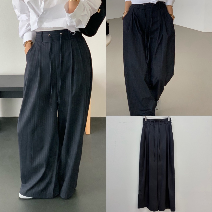 REVE CITE-L韓國直郵女士新款人氣26春夏休閑褲褶裥鏤空REVE CITE-L休閑褲