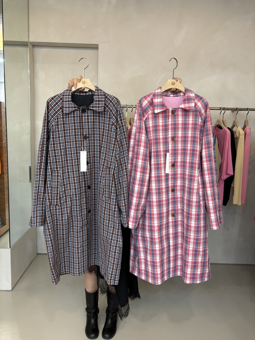 LIVE AID-P韓國直郵女士新款熱賣休閑時尚長款風衣兩面穿LIVE AID-P長款風衣