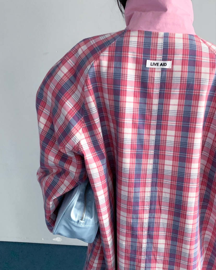 LIVE AID-P韓國直郵女士新款熱賣休閑時尚長款風衣兩面穿LIVE AID-P長款風衣