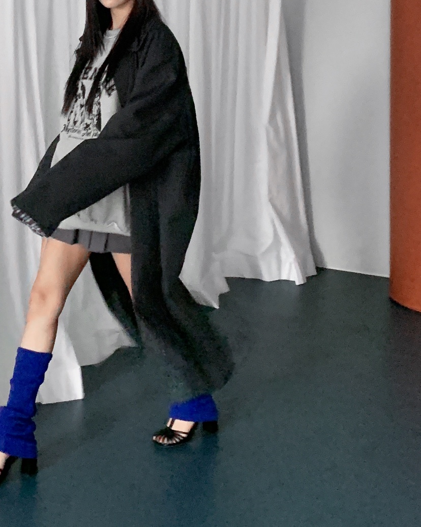 LIVE AID-P韓國直郵女士新款熱賣休閑時尚長款風衣兩面穿LIVE AID-P長款風衣