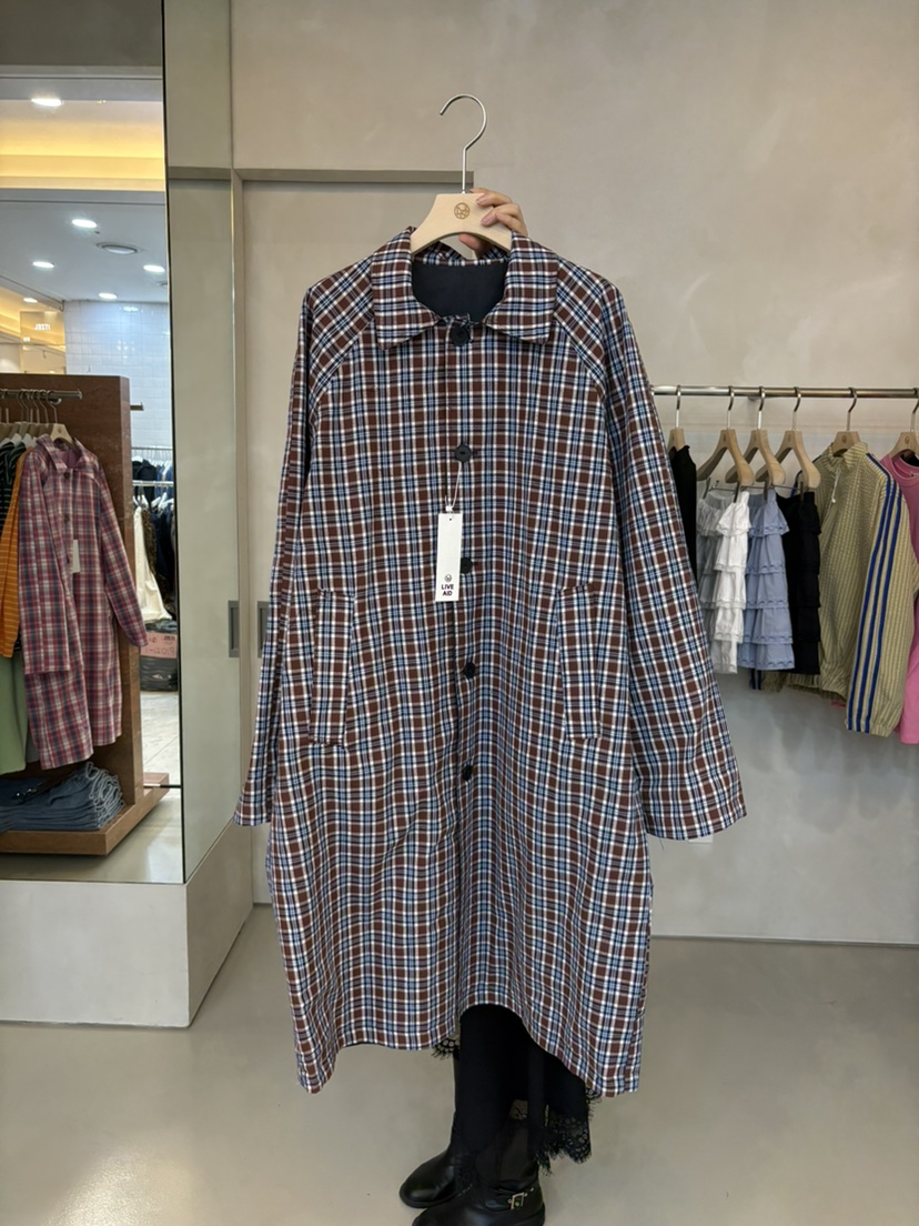 LIVE AID-P韓國直郵女士新款熱賣休閑時尚長款風衣兩面穿LIVE AID-P長款風衣圖色2