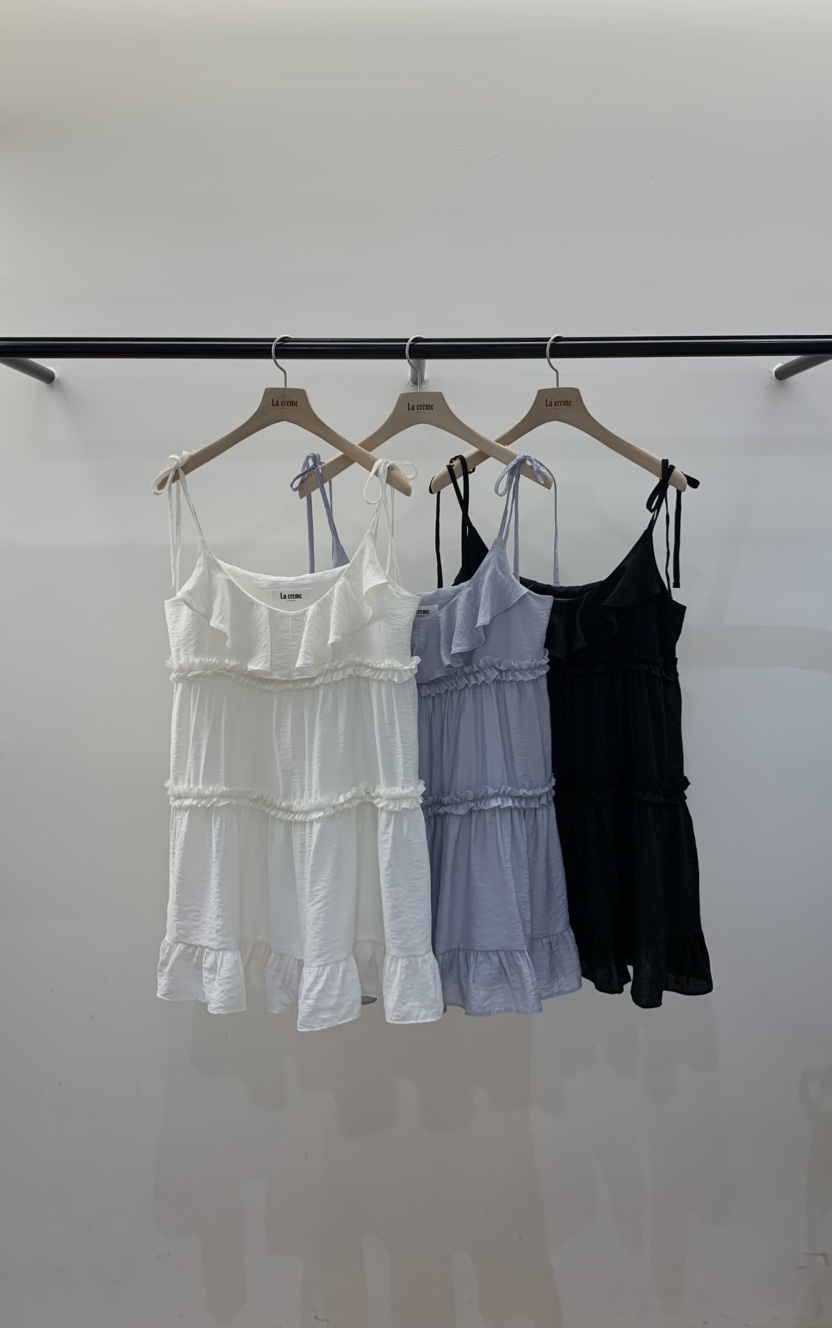 LA CREME韓國直郵女裝新品熱賣推薦人氣時尚真品連衣裙褶皺LA CREME連衣裙