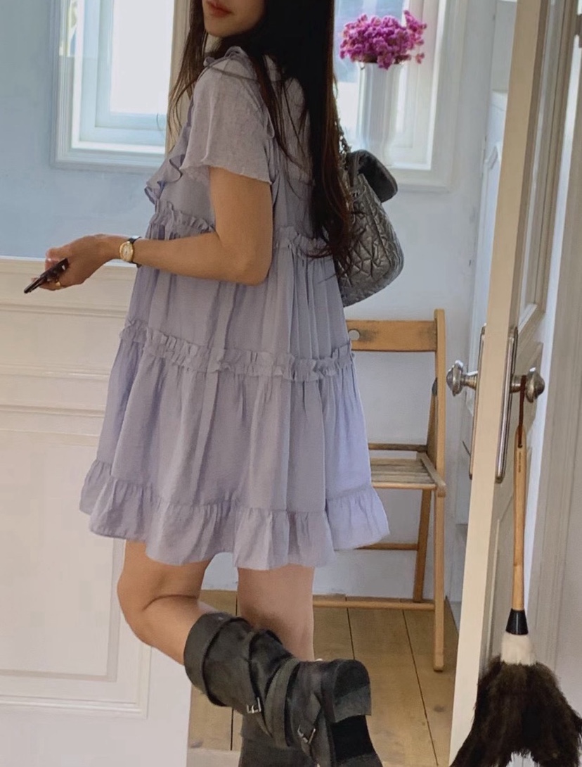 LA CREME韓國直郵女裝新品熱賣推薦人氣時尚真品連衣裙褶皺LA CREME連衣裙