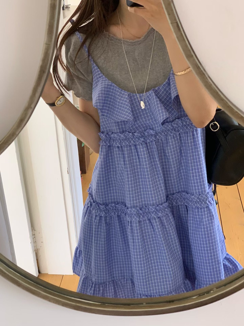 LA CREME韓國直郵女裝新品熱賣推薦人氣時尚真品連衣裙褶皺LA CREME連衣裙