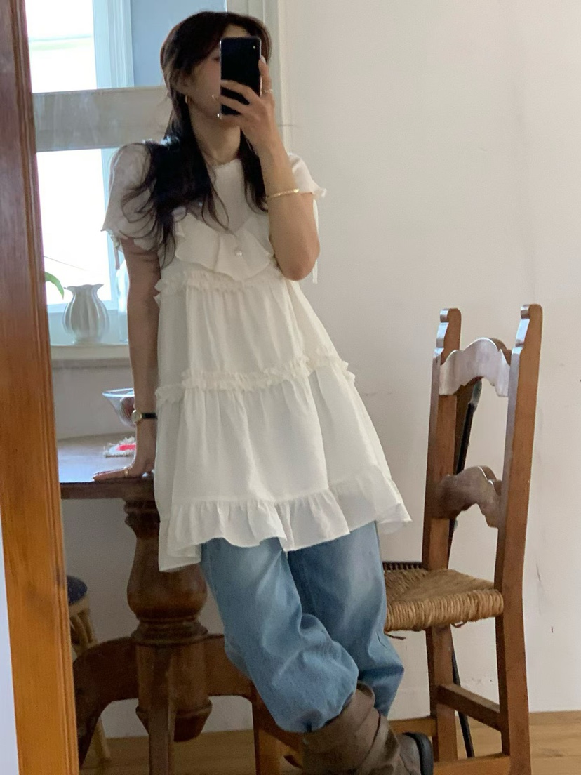 LA CREME韓國直郵女裝新品熱賣推薦人氣時尚真品連衣裙褶皺LA CREME連衣裙