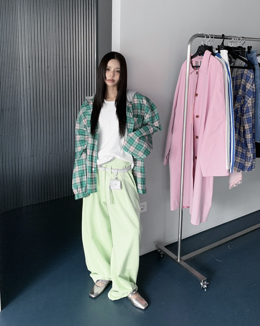 LIVE AID-P韓國直郵女士新款真品推薦襯衫蕾絲衫連帽衫LIVE AID-P襯衫/蕾絲衫