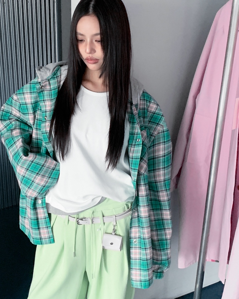 LIVE AID-P韓國直郵女士新款真品推薦襯衫蕾絲衫連帽衫LIVE AID-P襯衫/蕾絲衫