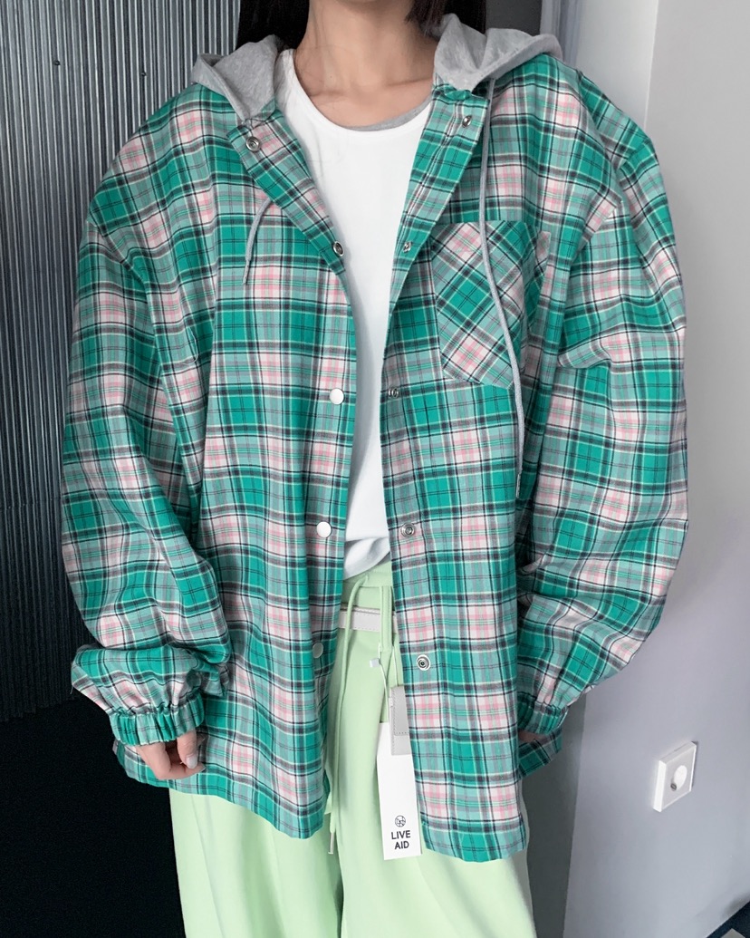 LIVE AID-P韓國直郵女士新款真品推薦襯衫蕾絲衫連帽衫LIVE AID-P襯衫/蕾絲衫