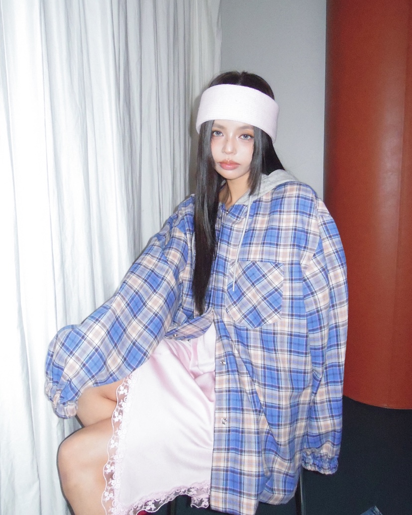 LIVE AID-P韓國直郵女士新款真品推薦襯衫蕾絲衫連帽衫LIVE AID-P襯衫/蕾絲衫