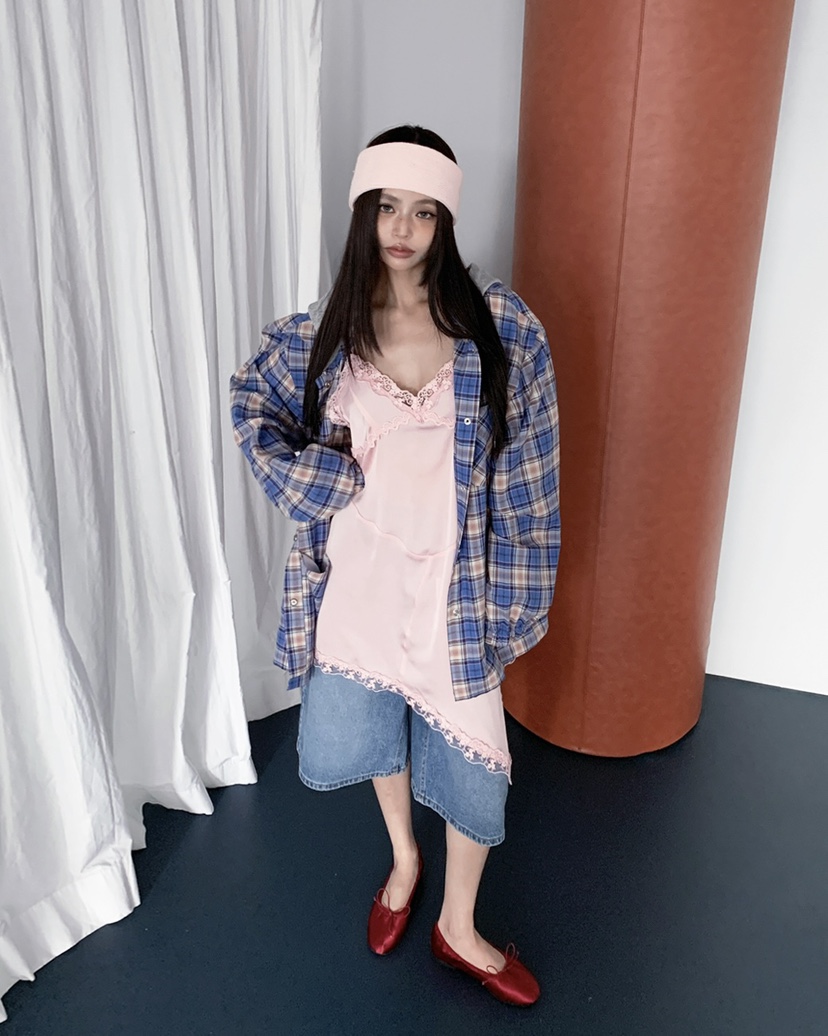 LIVE AID-P韓國直郵女士新款真品推薦襯衫蕾絲衫連帽衫LIVE AID-P襯衫/蕾絲衫