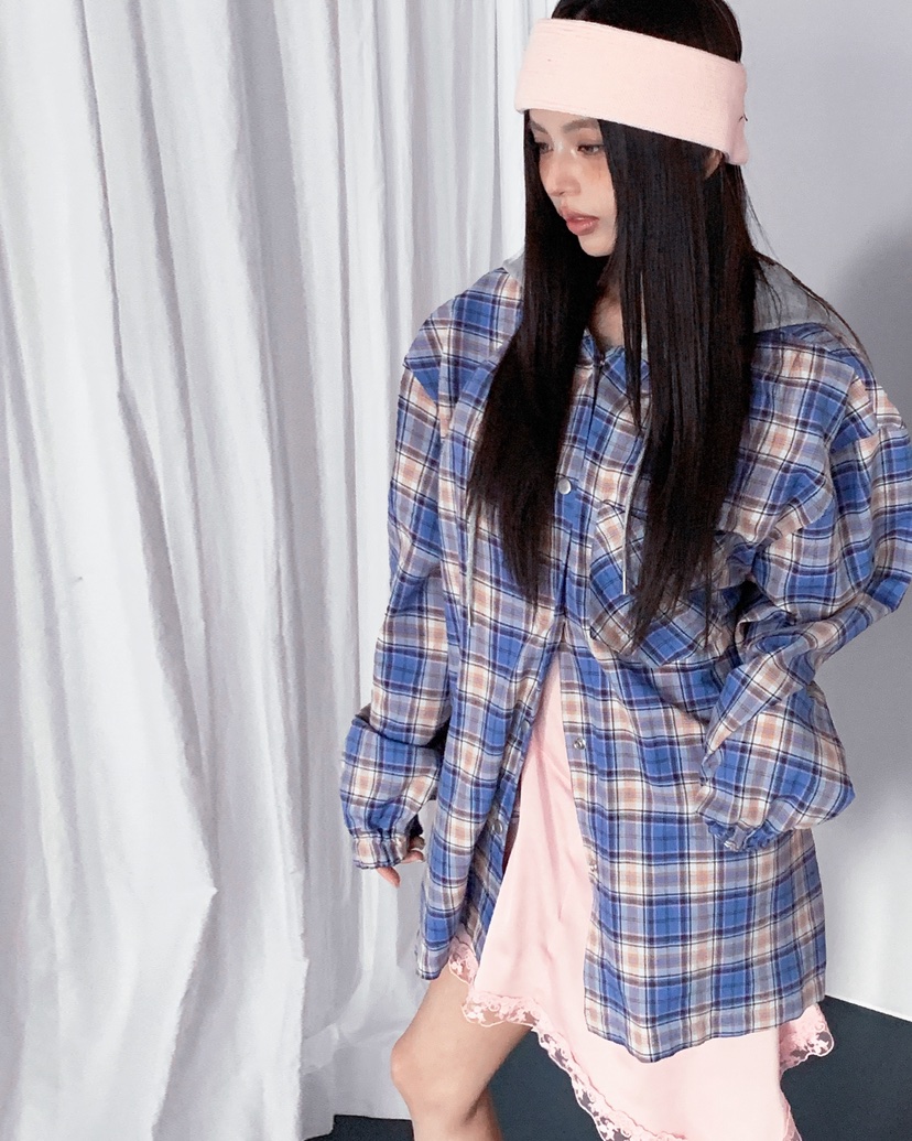 LIVE AID-P韓國直郵女士新款真品推薦襯衫蕾絲衫連帽衫LIVE AID-P襯衫/蕾絲衫