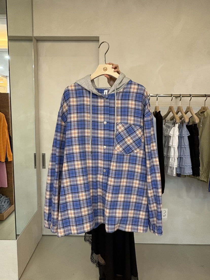 LIVE AID-P韓國直郵女士新款真品推薦襯衫蕾絲衫連帽衫LIVE AID-P襯衫/蕾絲衫圖色1