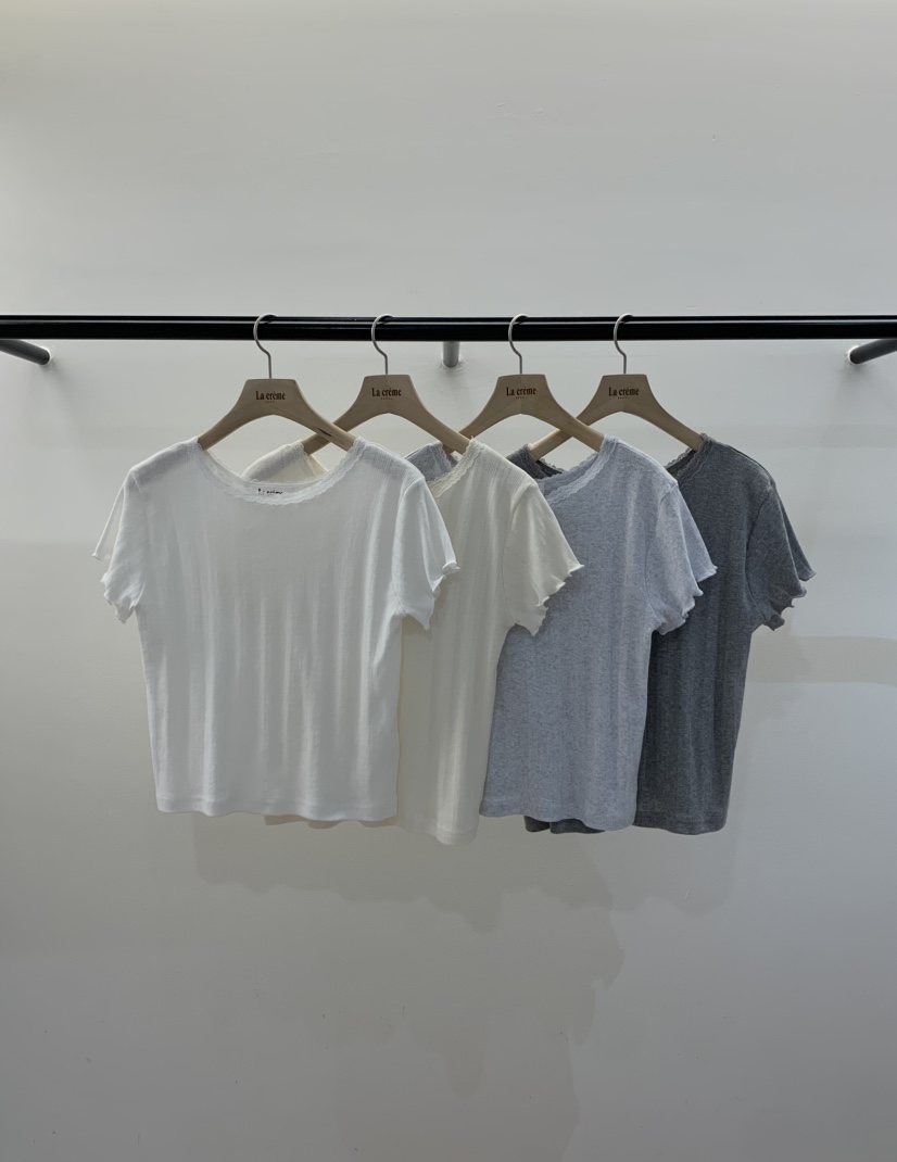 LA CREME韓國代購女裝新款人氣休閑時尚職業推薦真品T恤LA CREMET恤