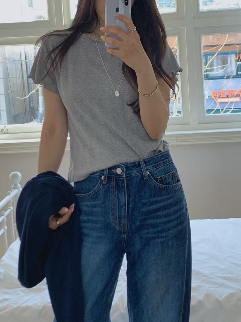 LA CREME韓國代購女裝新款人氣休閑時尚職業推薦真品T恤LA CREMET恤