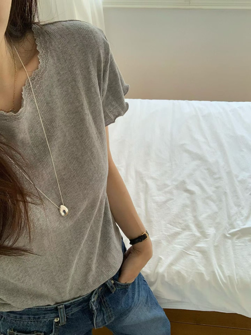 LA CREME韓國代購女裝新款人氣休閑時尚職業推薦真品T恤LA CREMET恤