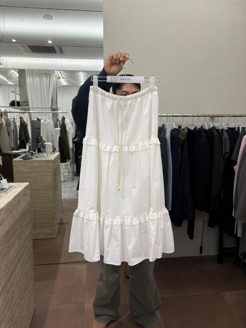 FOR TAPE東大門實拍女士新款推薦真品長裙不含腰包荷葉邊FOR TAPE長裙圖色2