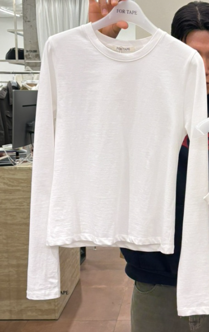 FOR TAPE東大門代購女士新款26春夏時尚推薦職業長袖T恤FOR TAPE長袖T恤圖色1