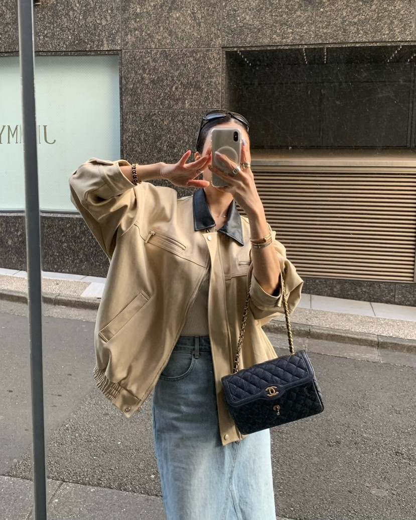 REVE CITE-L韓國直郵女士新品人氣時尚職業休閑夾克皮革絨REVE CITE-L夾克