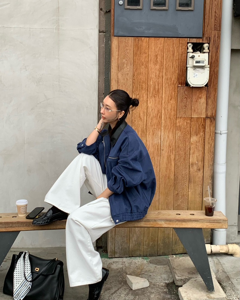 REVE CITE-L韓國直郵女士新品人氣時尚職業休閑夾克皮革絨REVE CITE-L夾克