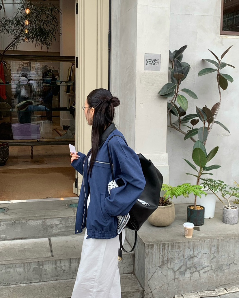 REVE CITE-L韓國直郵女士新品人氣時尚職業休閑夾克皮革絨REVE CITE-L夾克