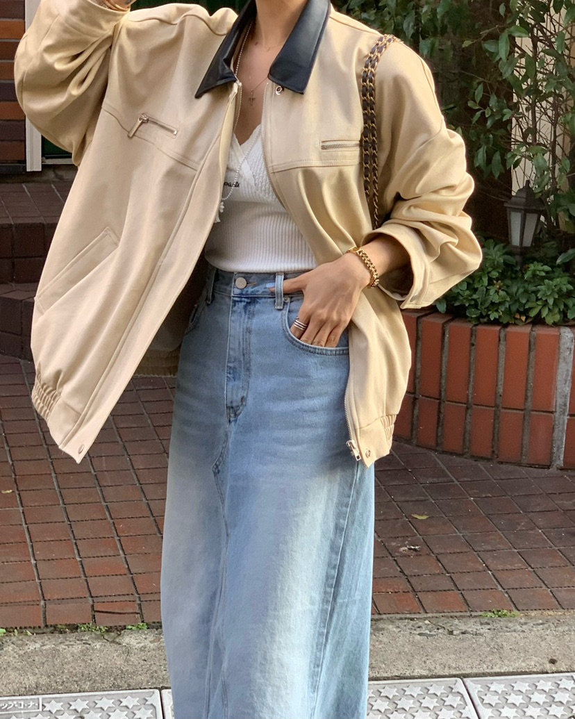 REVE CITE-L韓國直郵女士新品人氣時尚職業休閑夾克皮革絨REVE CITE-L夾克圖色1