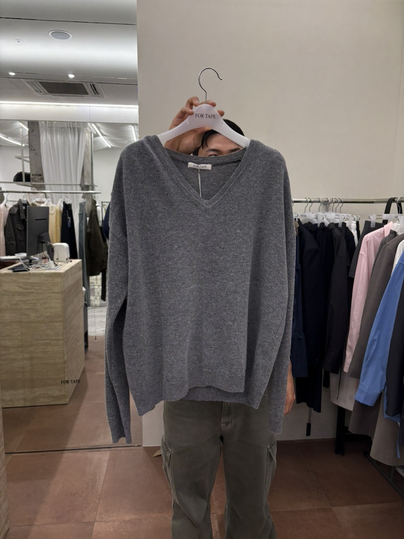 FOR TAPE韓國代購女士新品休閑真品熱賣針織衫雙V領羊絨FOR TAPE針織衫圖色4