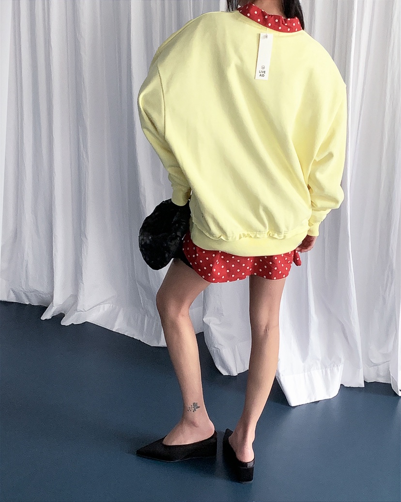 LIVE AID-P韓國代購女士新款推薦熱賣26春夏職業休閑衛衣LIVE AID-P衛衣